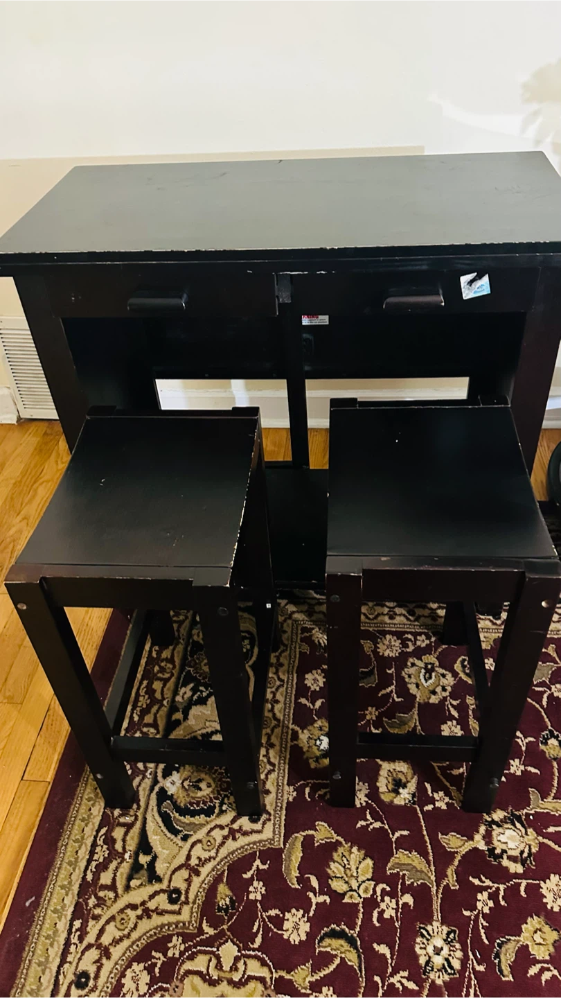 Black Space-Saving Breakfast Table Set - photo 5