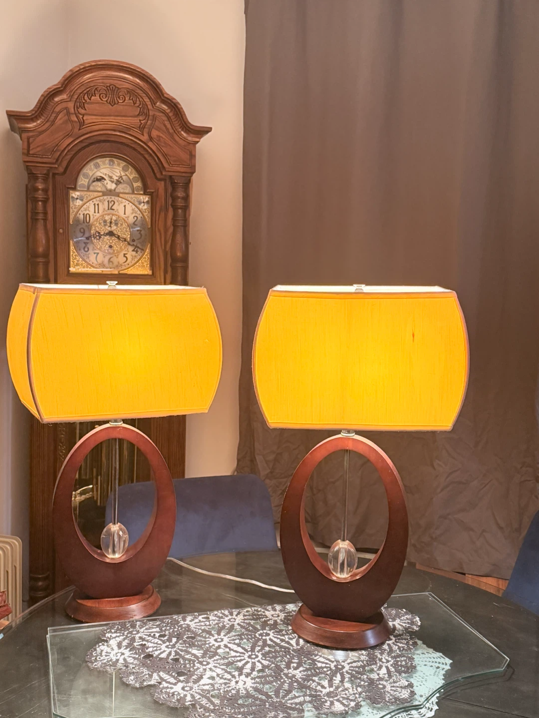 Set of Two Mid-Century Modern Style Table Lamps