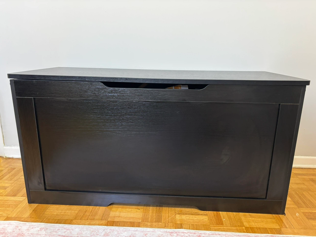 Black Wooden Storage Chest