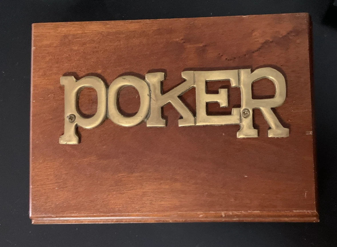 Wooden Poker Card Storage Box