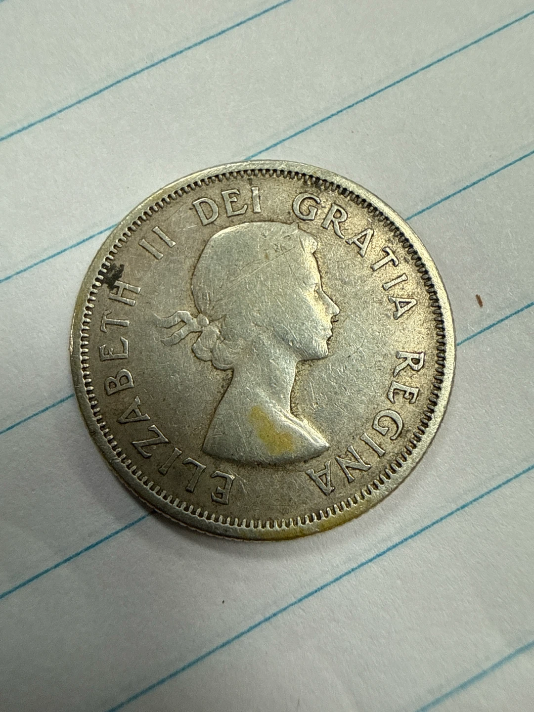 1956 Canadian 25 Cent Coin - photo 2