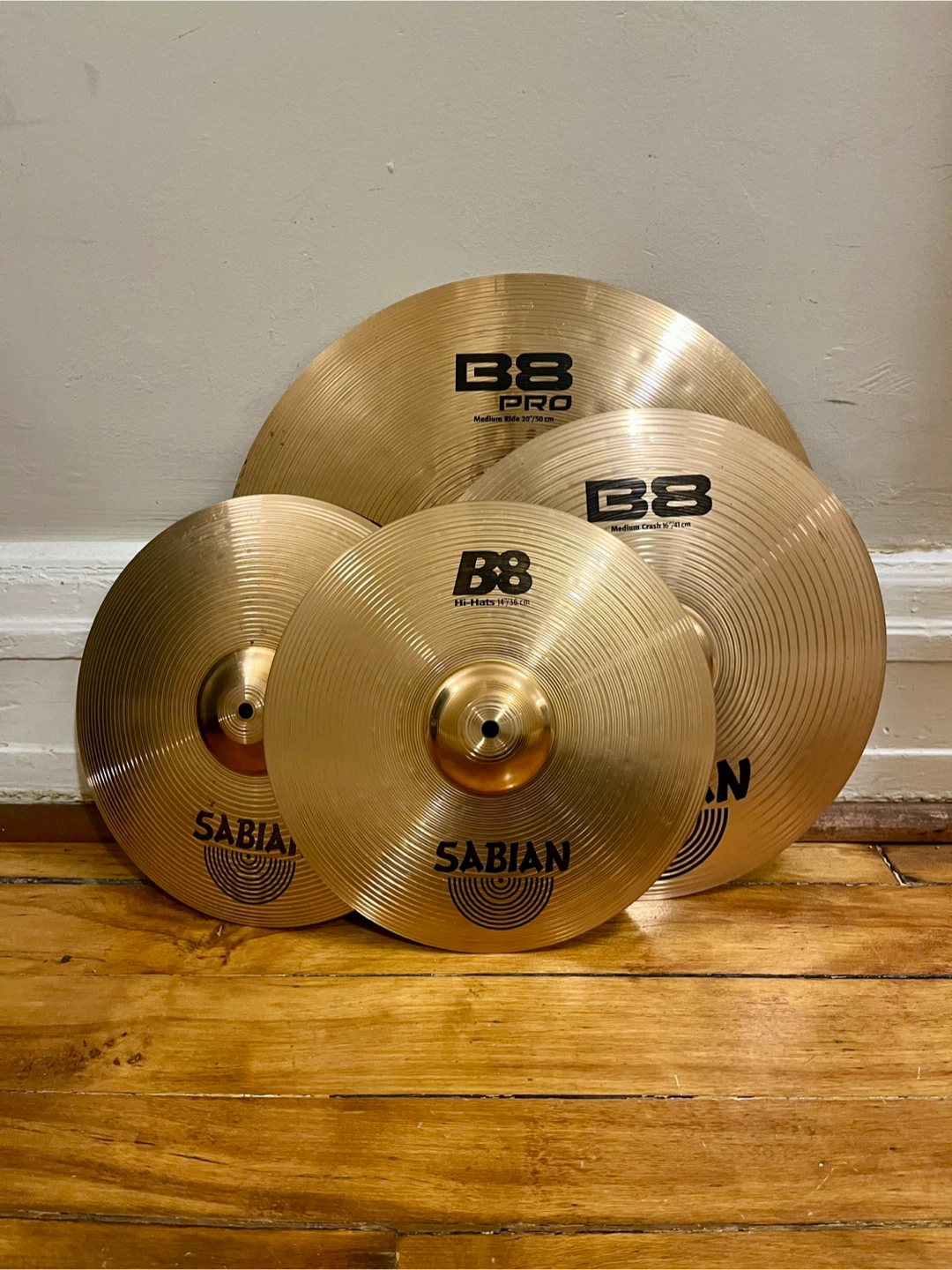 Sabian B8 Cymbal Set Ride, Crash and Hi-Hats