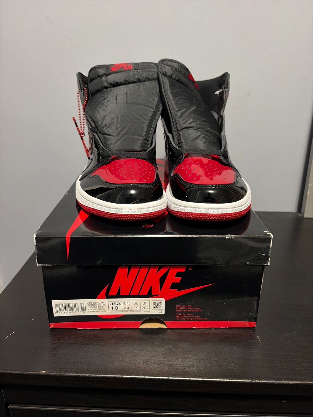 Nike Air Jordan 1 Retro High OG Patent Bred Size 10 - photo 2