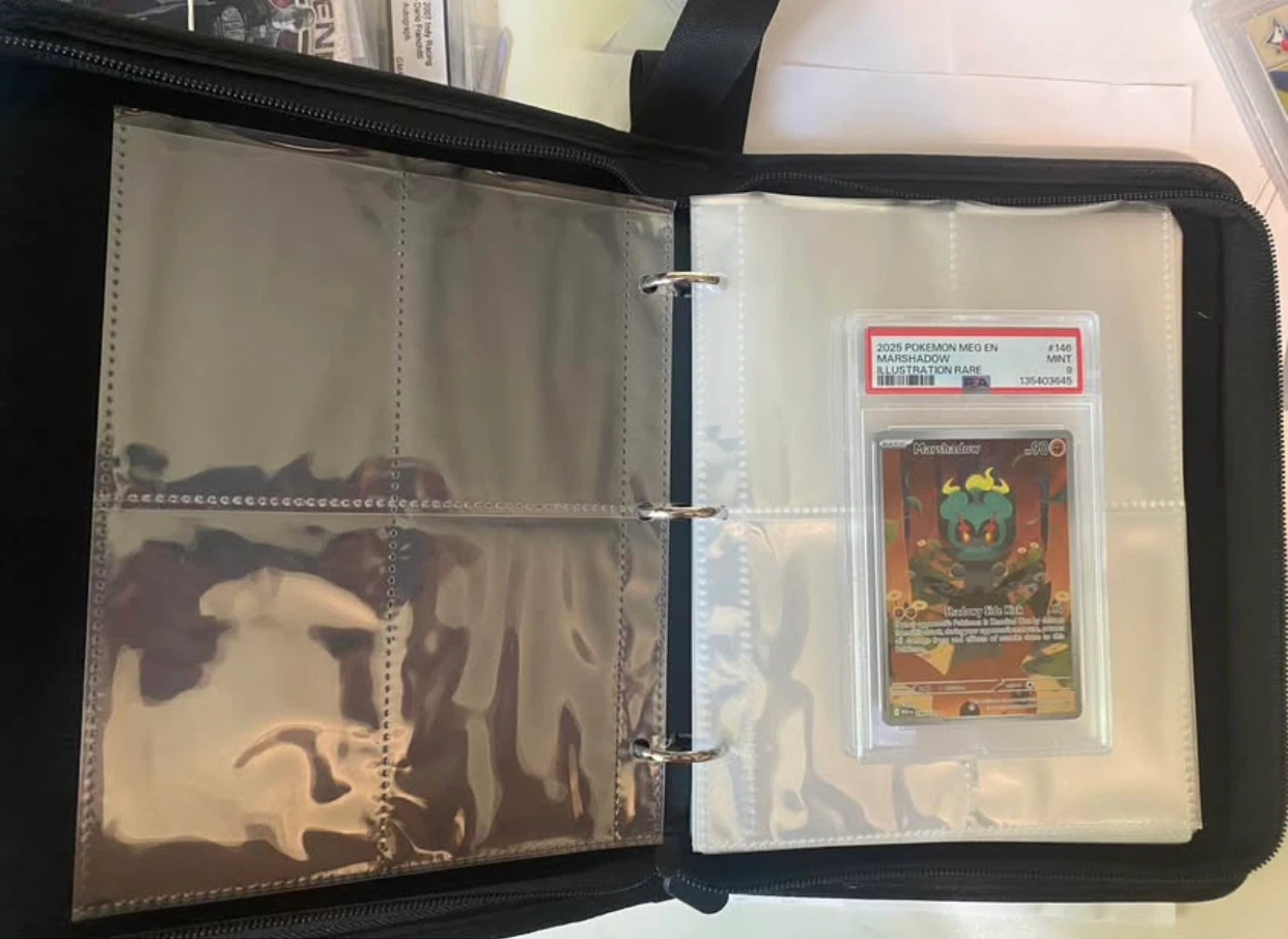 PSA Graded Marshadow Pokemon Card and Binder - photo 4
