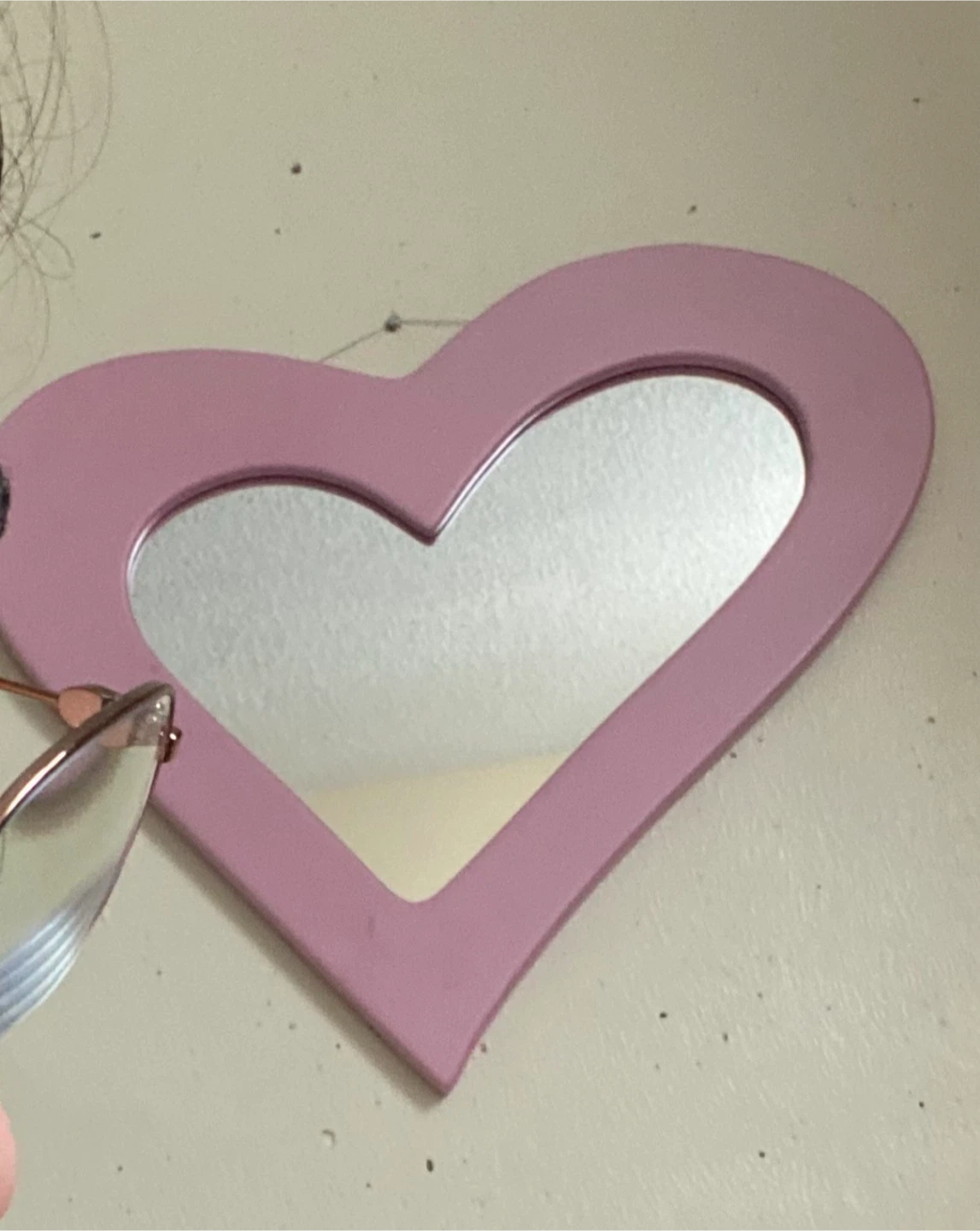 Pink Heart Shaped Mirror