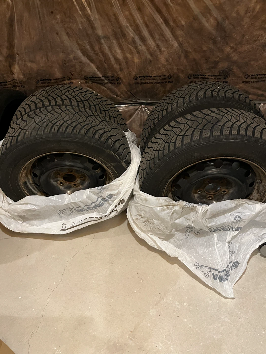 4 winter tires on steel rims