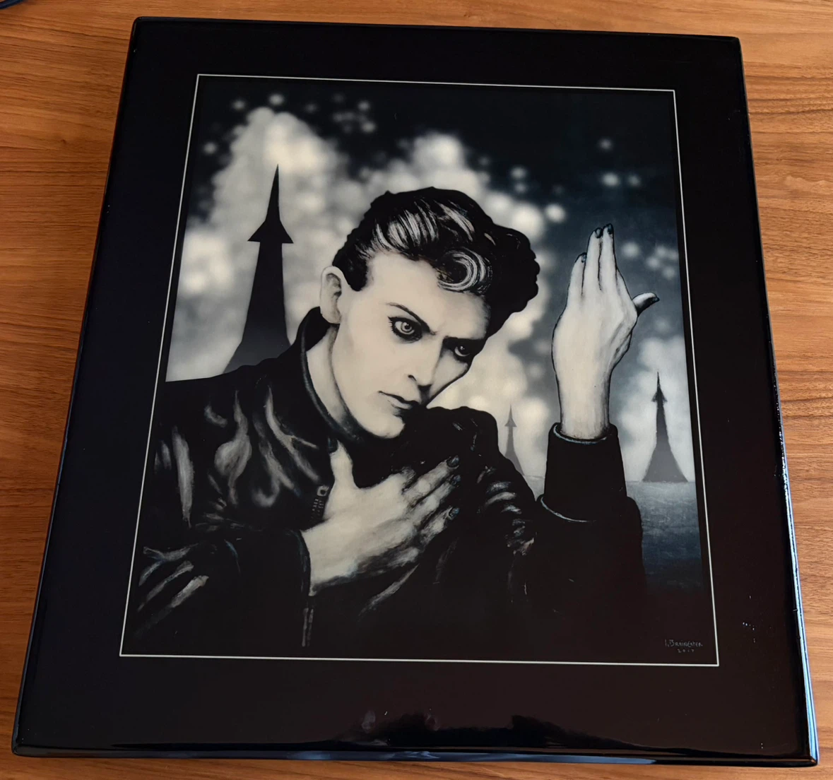 Original David Bowie Art Signed by Jimmy Cummins (I, Braineater)