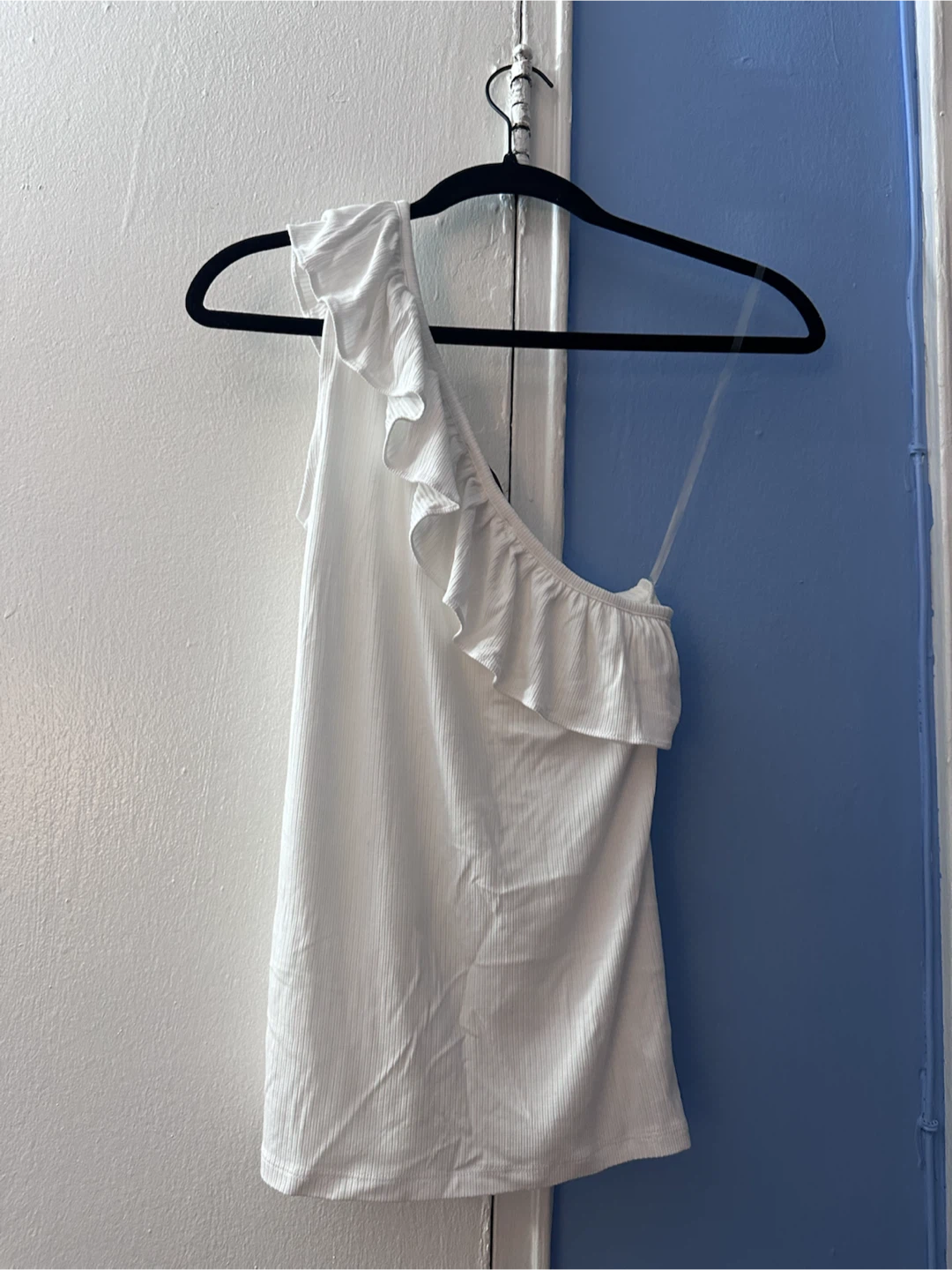 LOFT White One-Shoulder Ruffle Top - photo 2