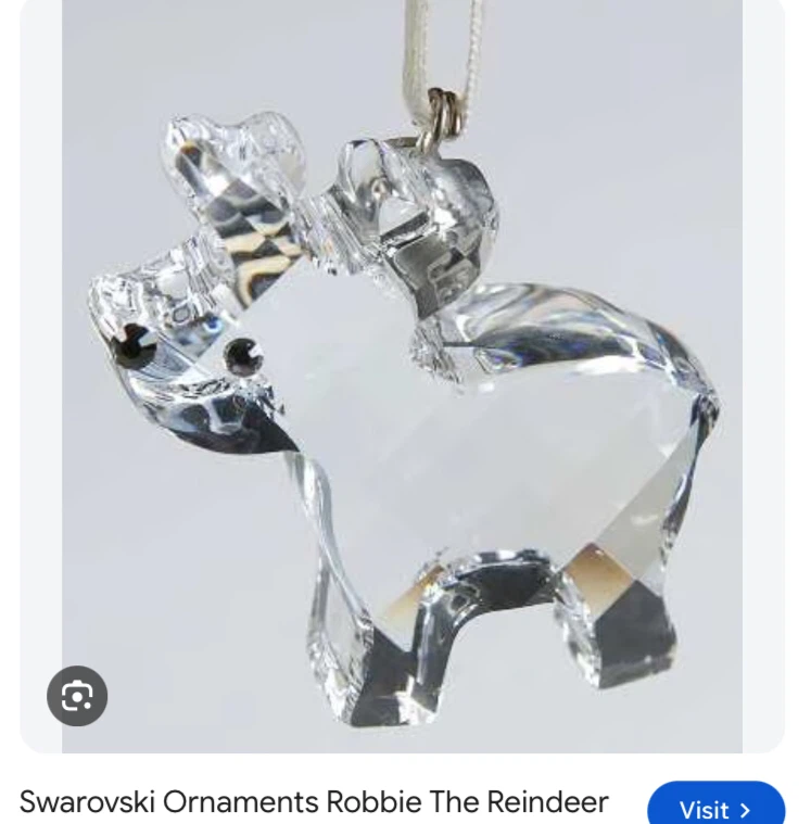 Swarovski Crystal Robbie The Reindeer Ornament