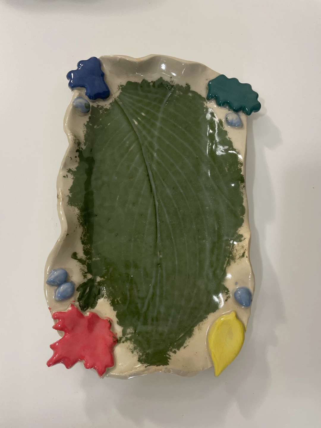 Handmade Decorative Ceramic Leaf Plate
