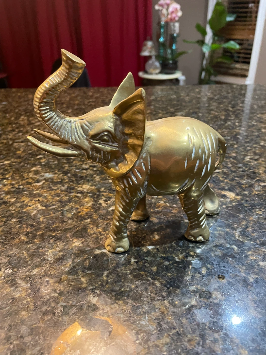 Vintage Brass Elephant Figurine