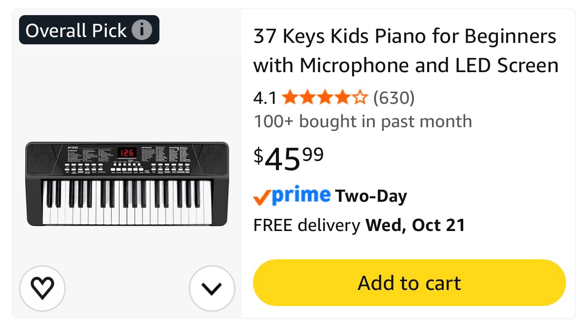BF-525A 37-Key Beginner Piano NO MIC - photo 2