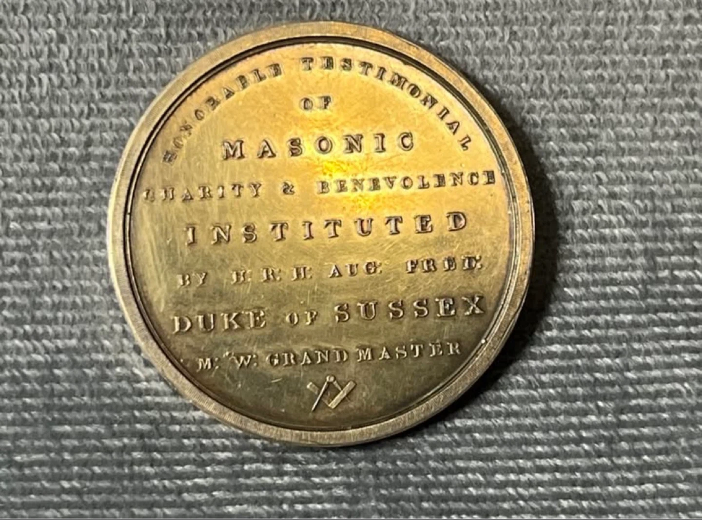 Masonic Freemasons medallion