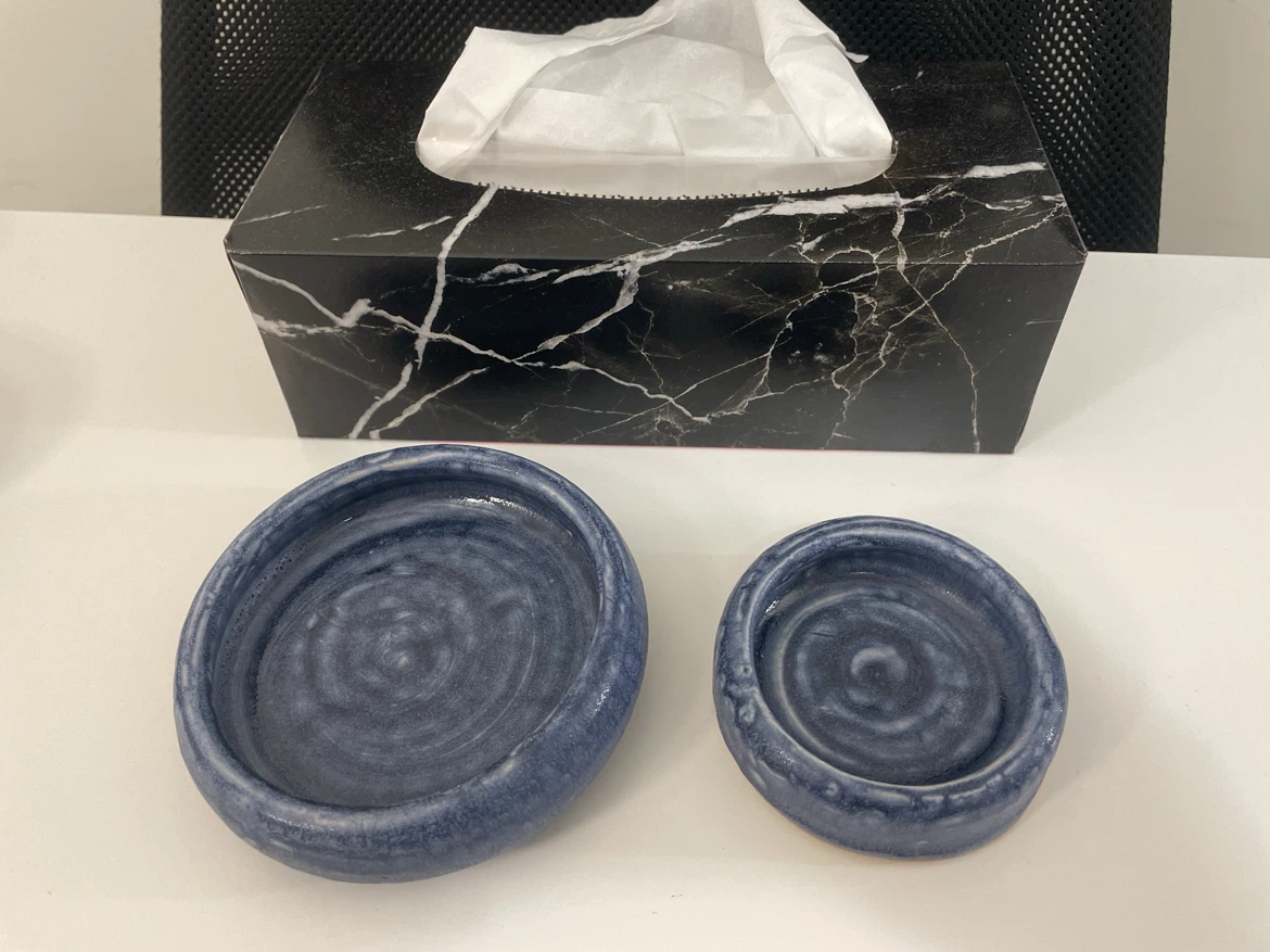 Two Handcrafted Ceramic Dishes