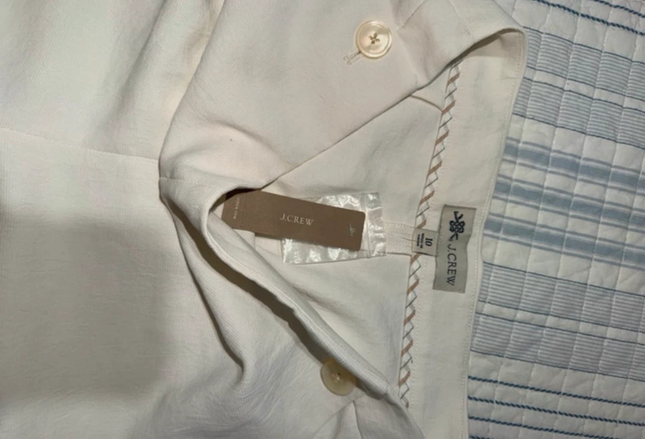 J.Crew White Trousers Size 10 - photo 3