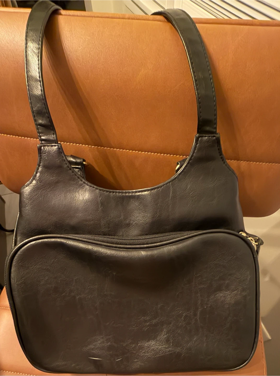 Women’s Large Capacity Pleather Shoulder Bag - photo 4