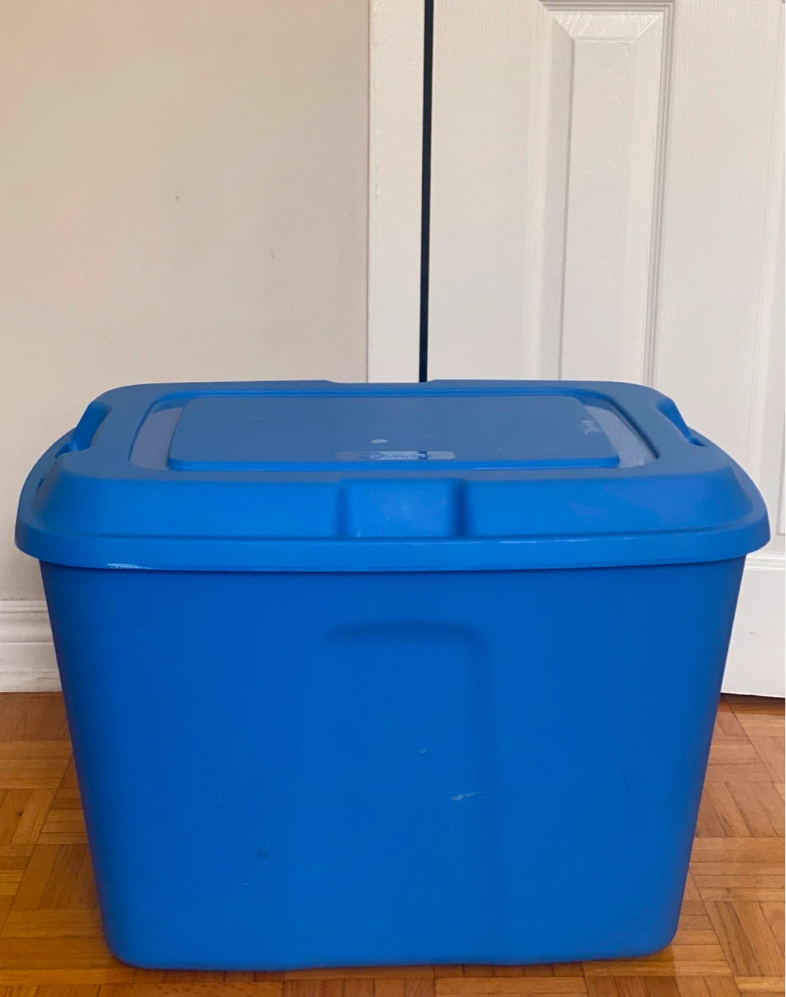 Big Blue Plastic Storage Tote