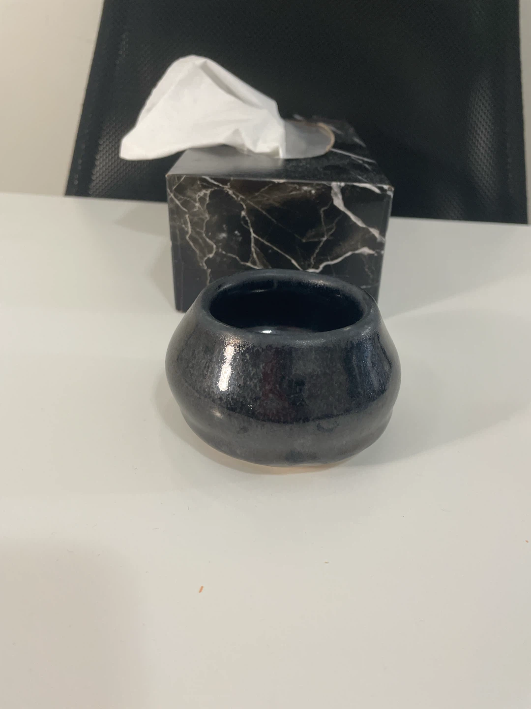 Small Handmade Black Ceramic Bowl