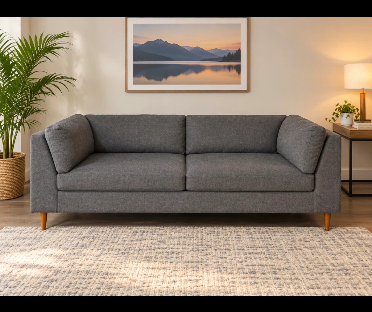 EQ3 Grey Sofa ( Delivery Available )