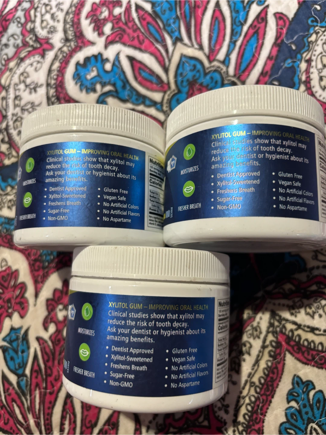 3 Jars of Spry Natural Peppermint Sugar-Free Gum - photo 2
