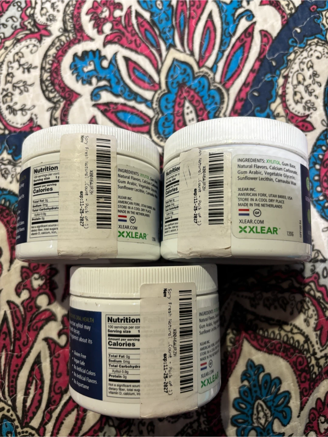3 Jars of Spry Natural Peppermint Sugar-Free Gum - photo 3