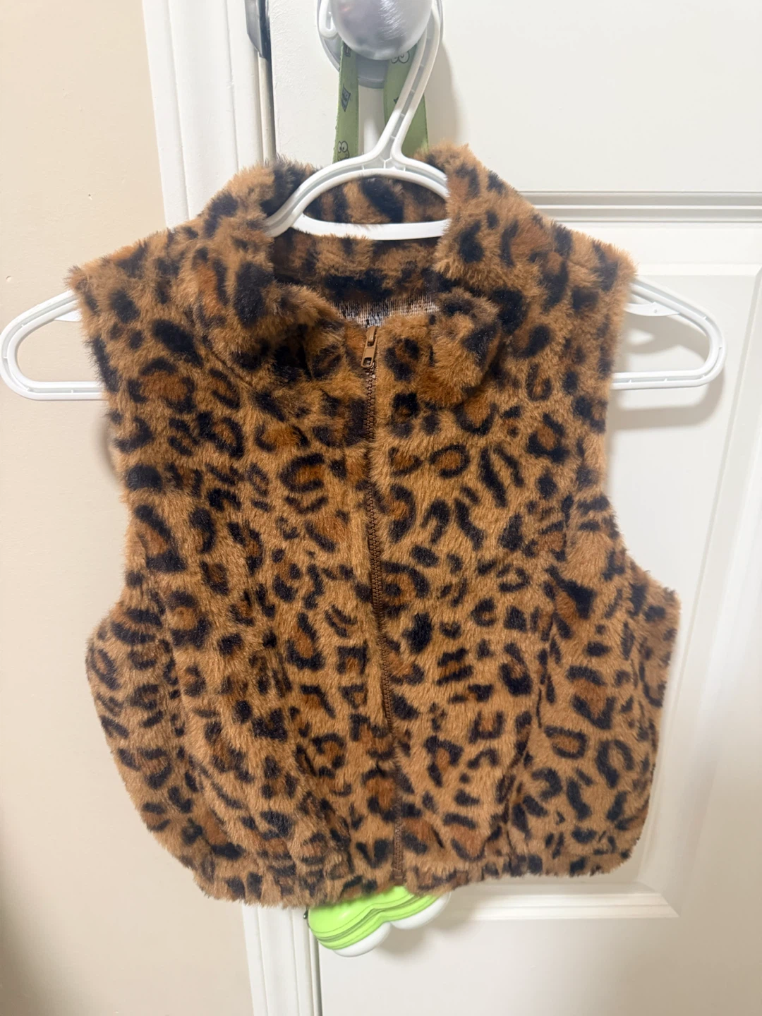 Leopard Print Fur Vest