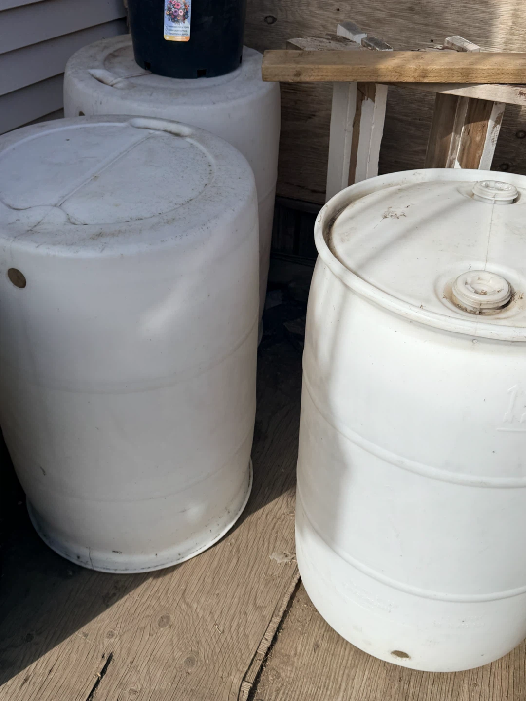 White Plastic rain Barrel - photo 4