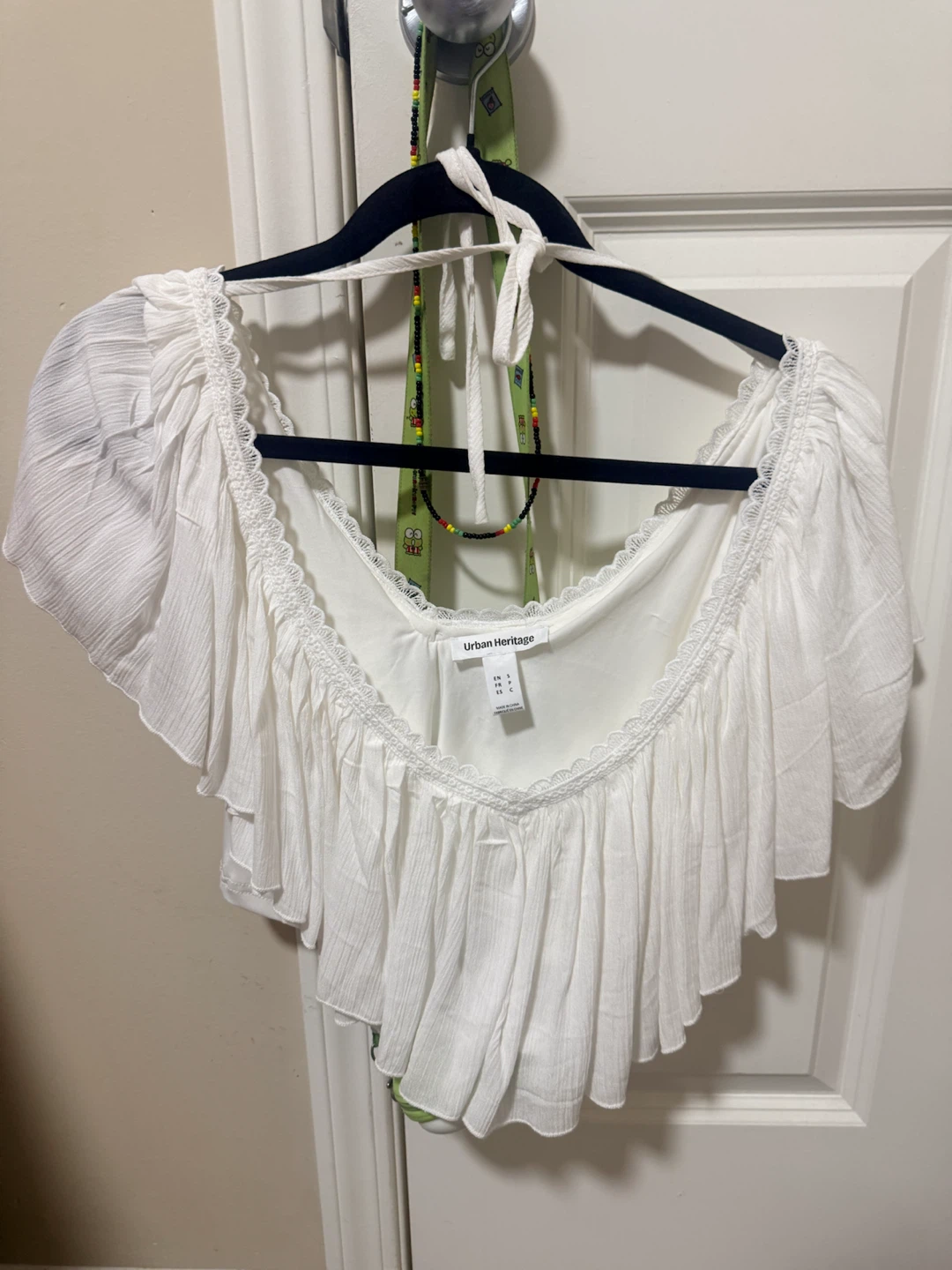 Urban Heritage White Ruffle Blouse