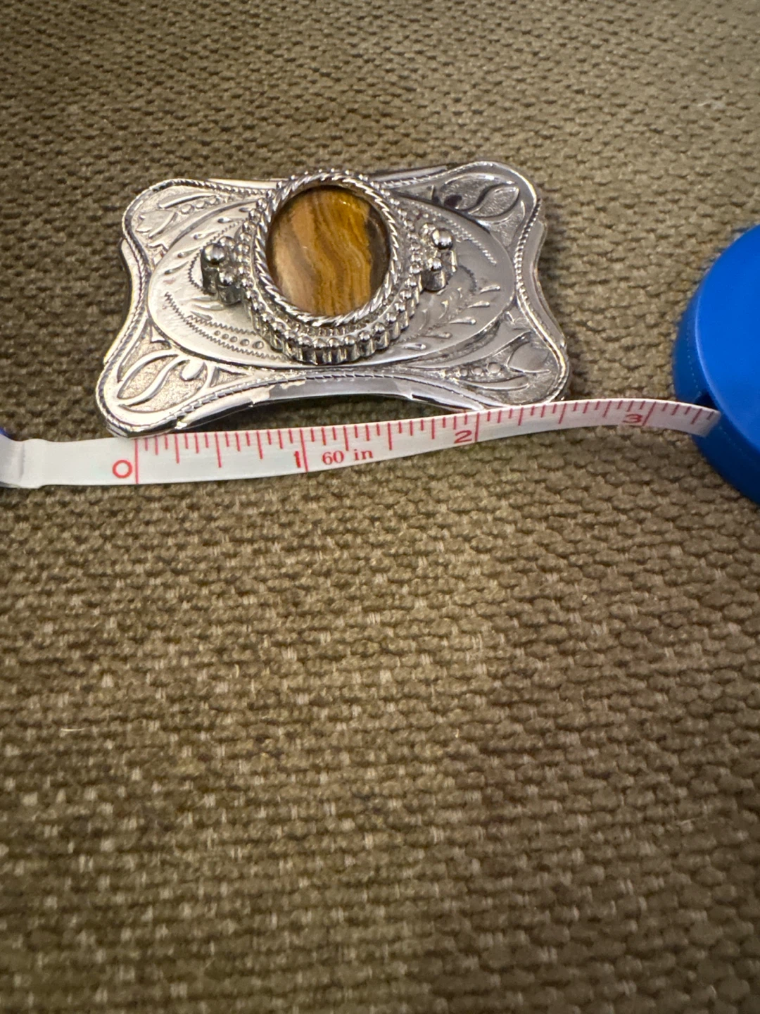 Western Style Belt Buckle with Stone Detail - photo 2