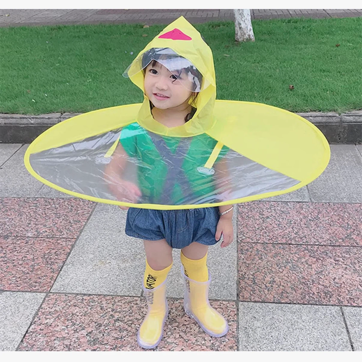 Super Cute Kids Duck Raincoat - photo 2