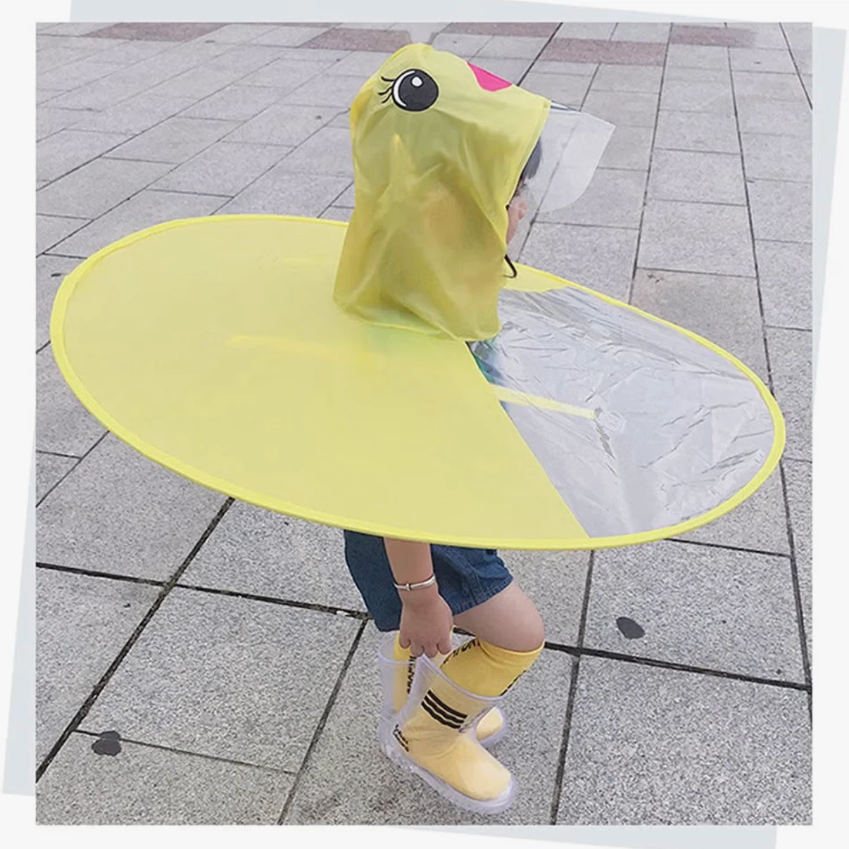 Super Cute Kids Duck Raincoat - photo 4