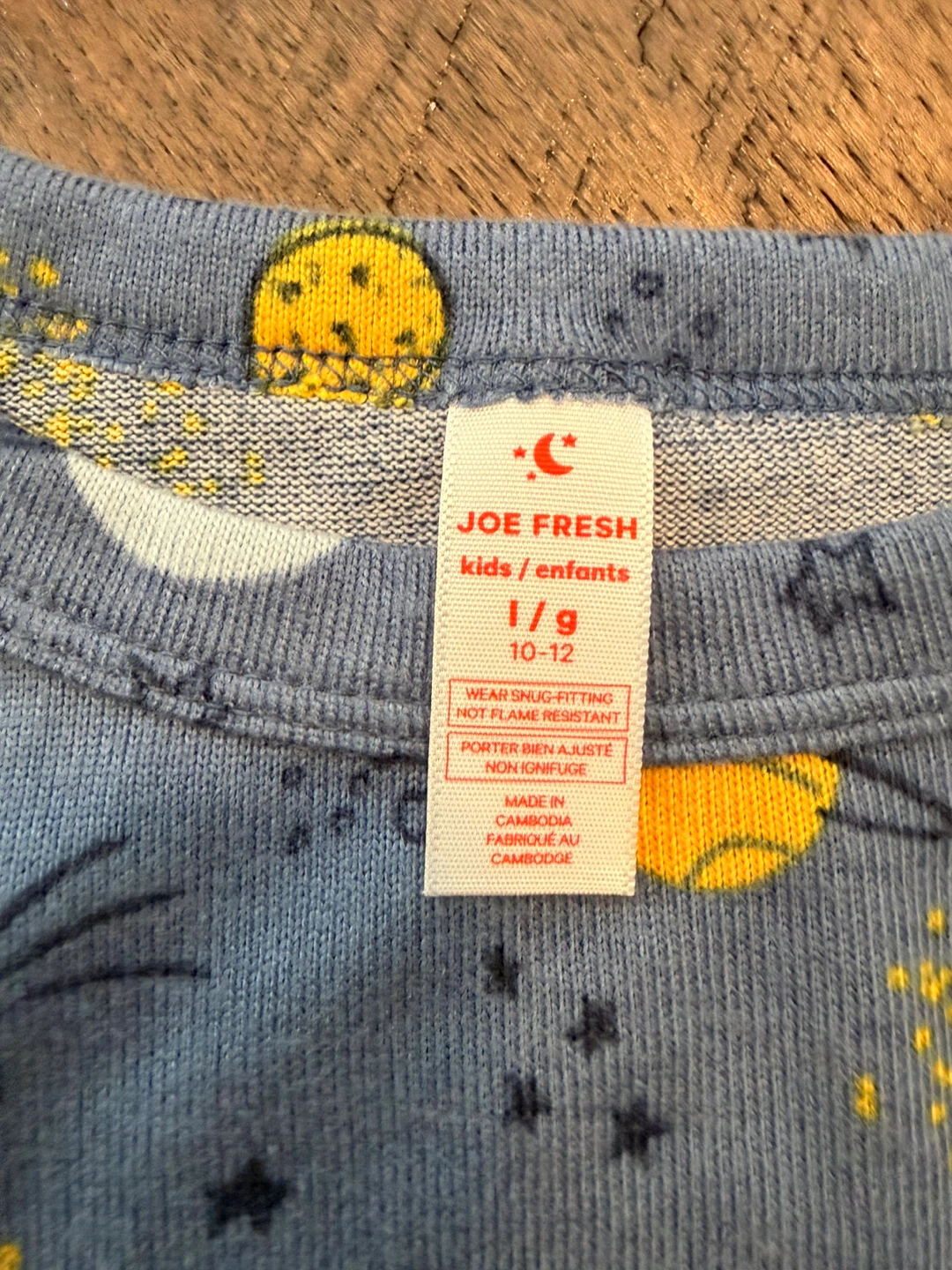 Brand New Joe Fresh Kids Space Pajama Set - Large 10-12 - photo 5