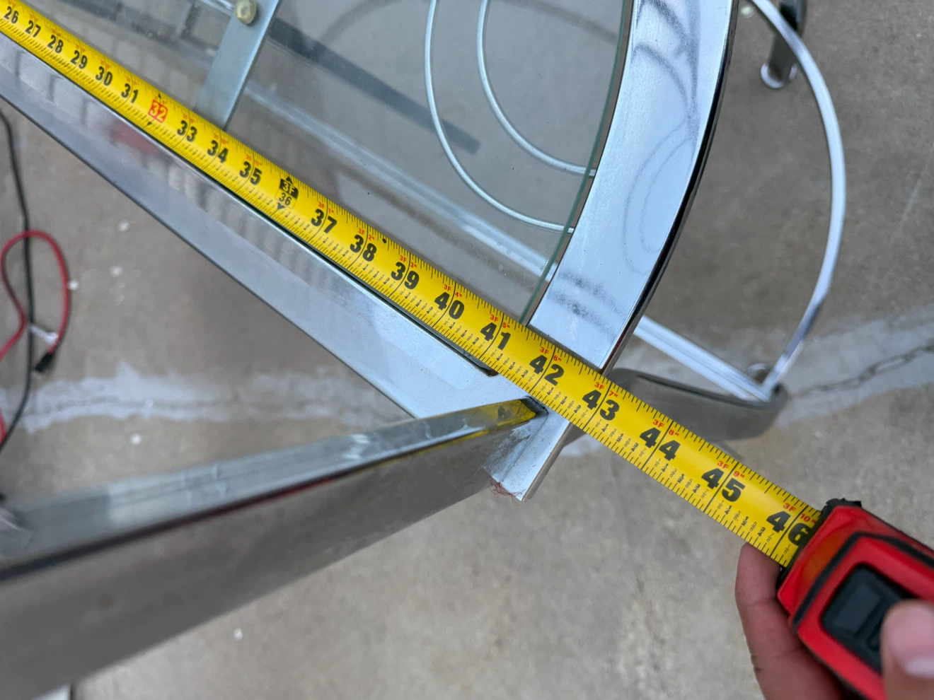 Chrome Metal and Glass Bar Shelf - photo 4