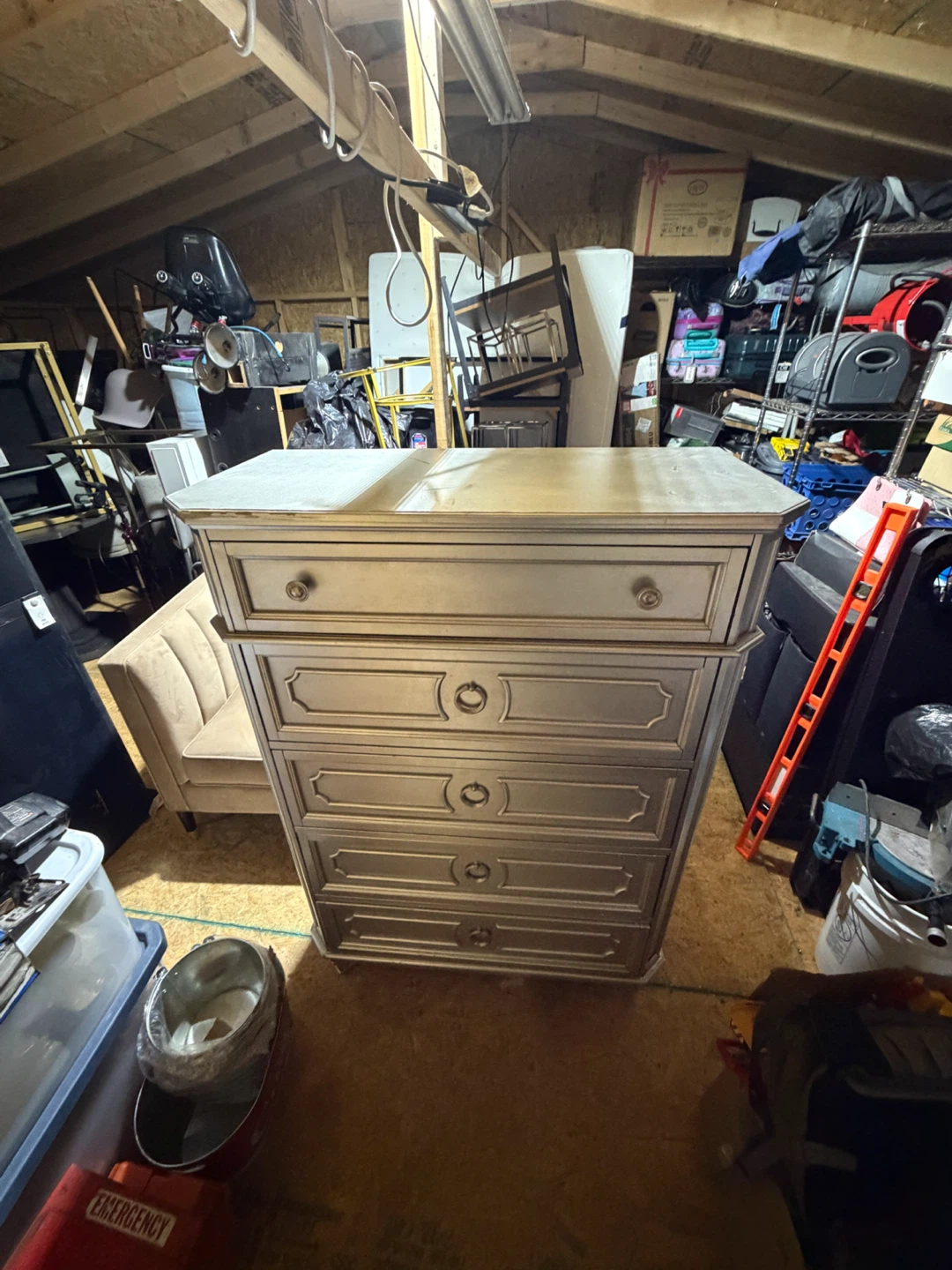 Silver Five-Drawer Chest - photo 2