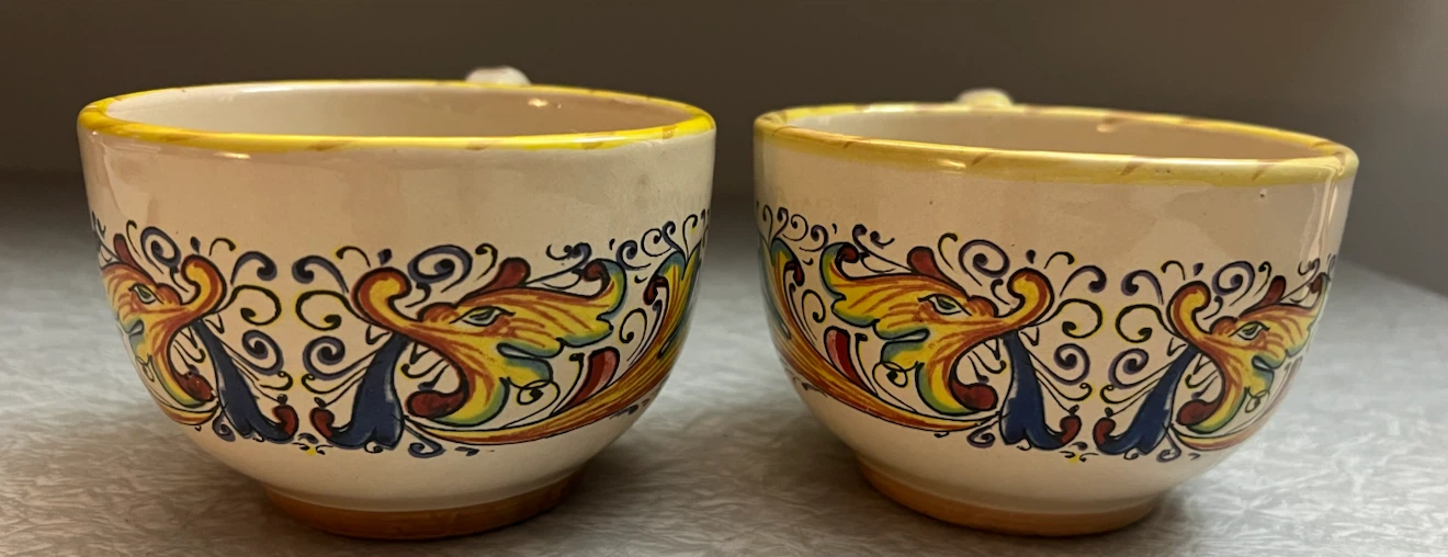 Vintage Meridiana Pair of Coffee Cups - photo 3