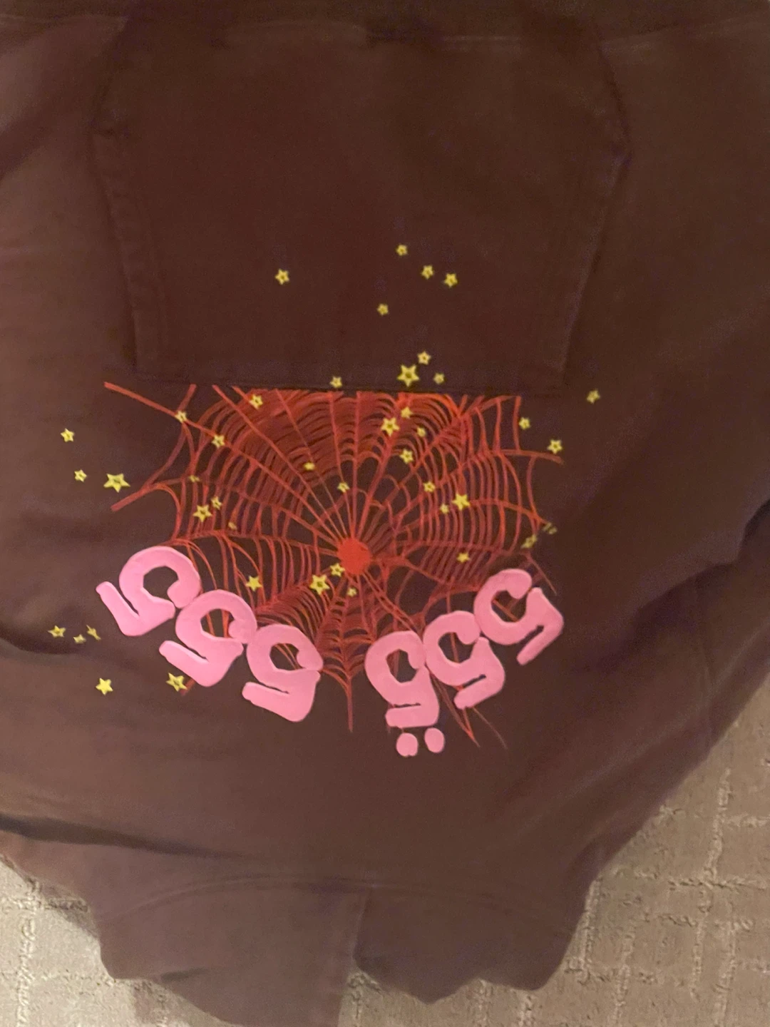 SP5DER Brown Hoodie