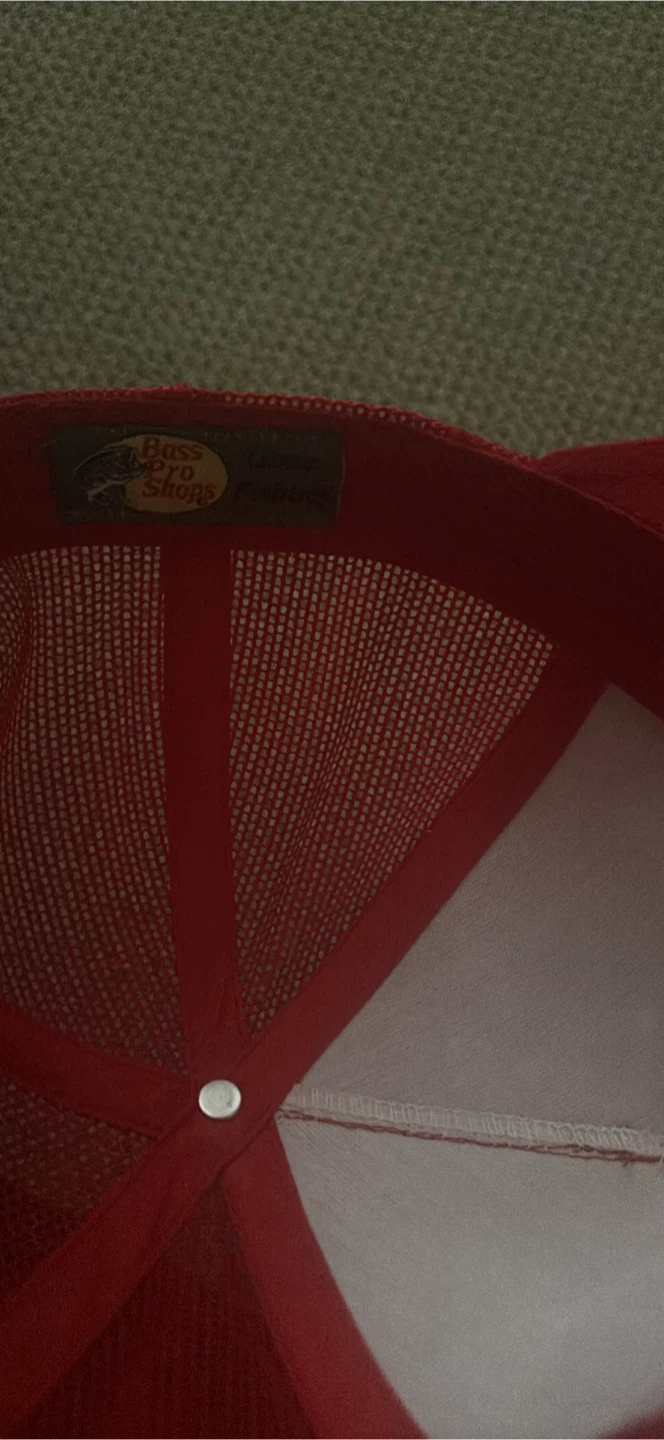 Red Bass Pro Shops Mesh Trucker Hat