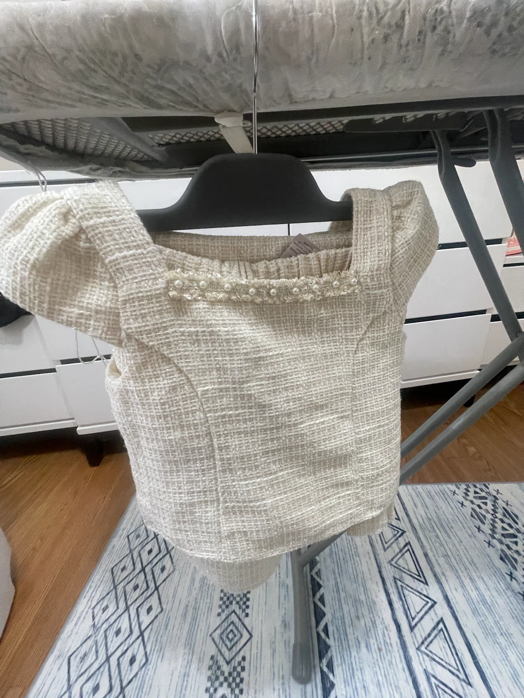 Girls Cream Tweed Two-Piece Outfit - photo 3