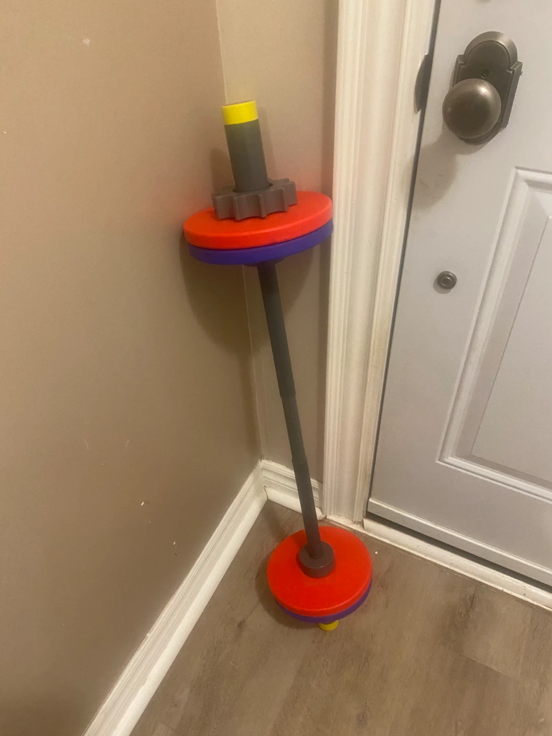 Mini adjustable kids barbell set