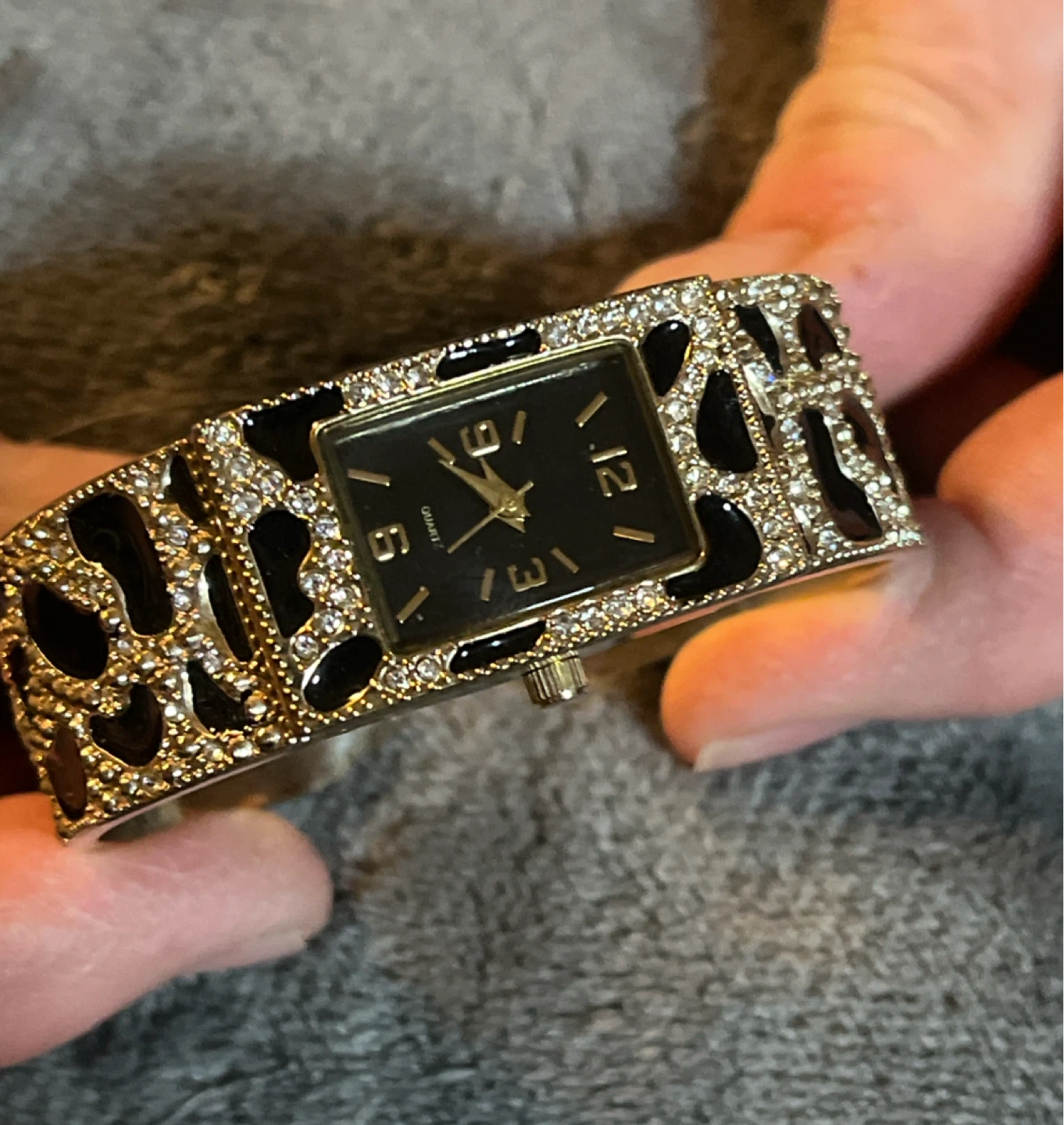 Leopard Print Cuff Watch