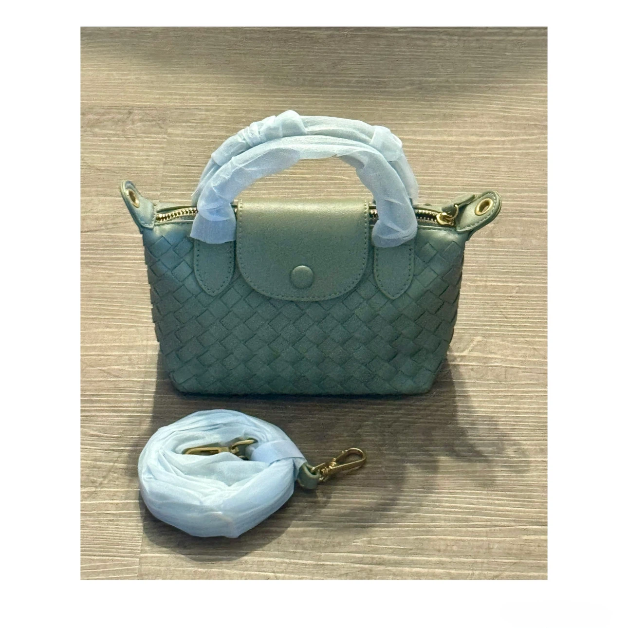 Brand new Woven Crossbody Bag, Cute Small Vegan Leather Purse - photo 2