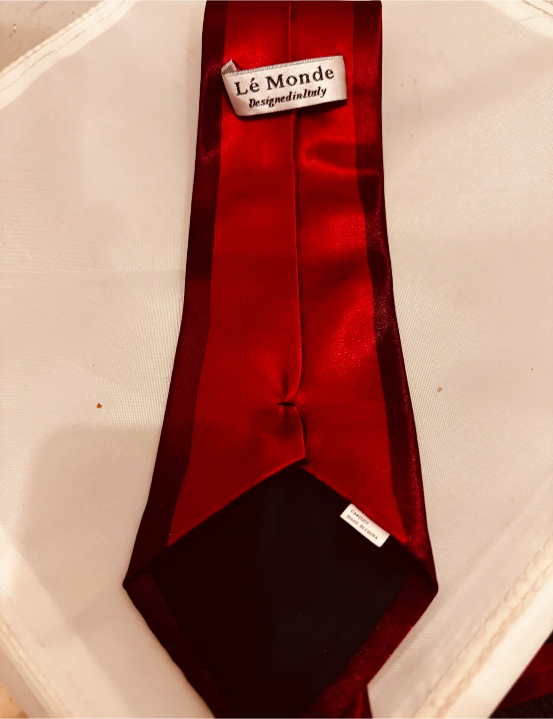 Le Monde Red Patterned Tie - photo 2