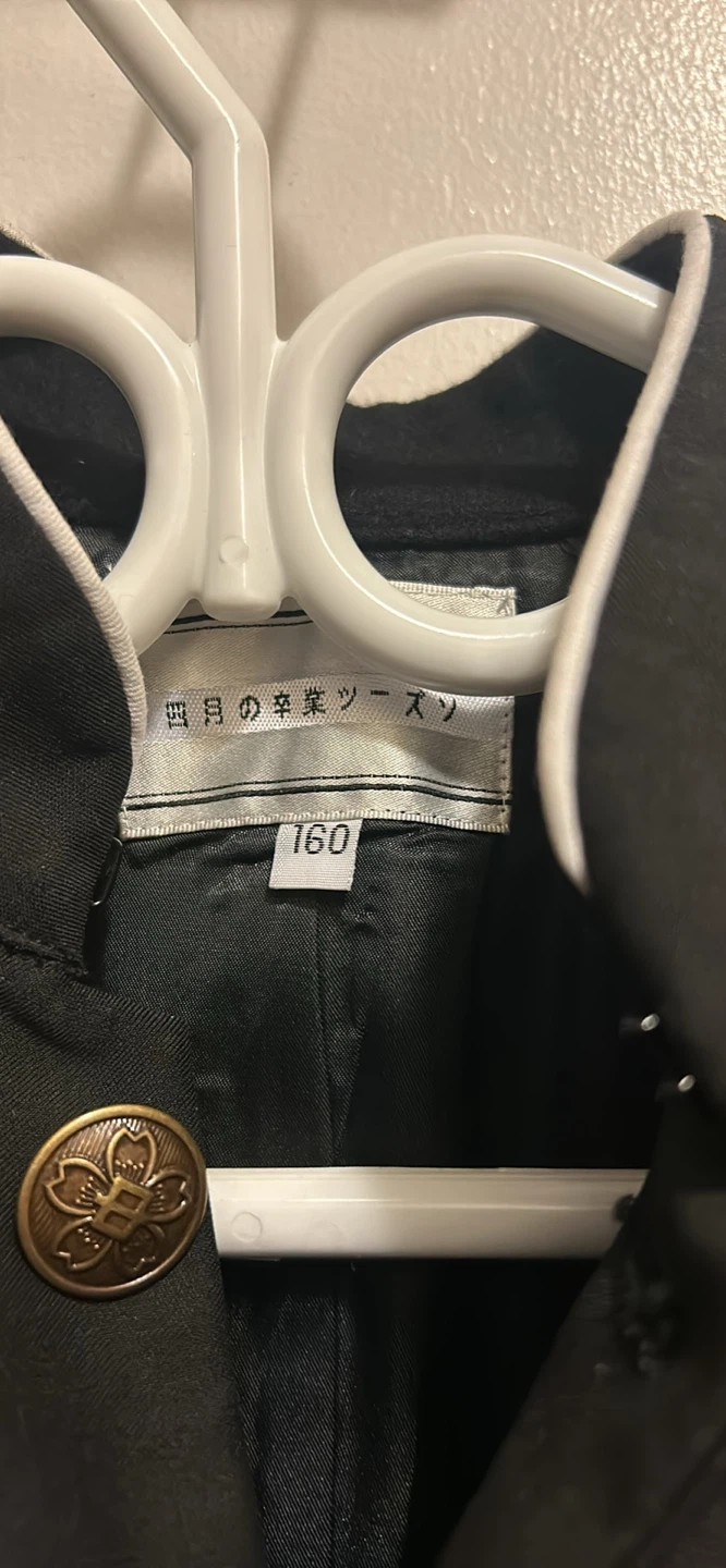 Black Gakuran School Jacket Size 160 - photo 3