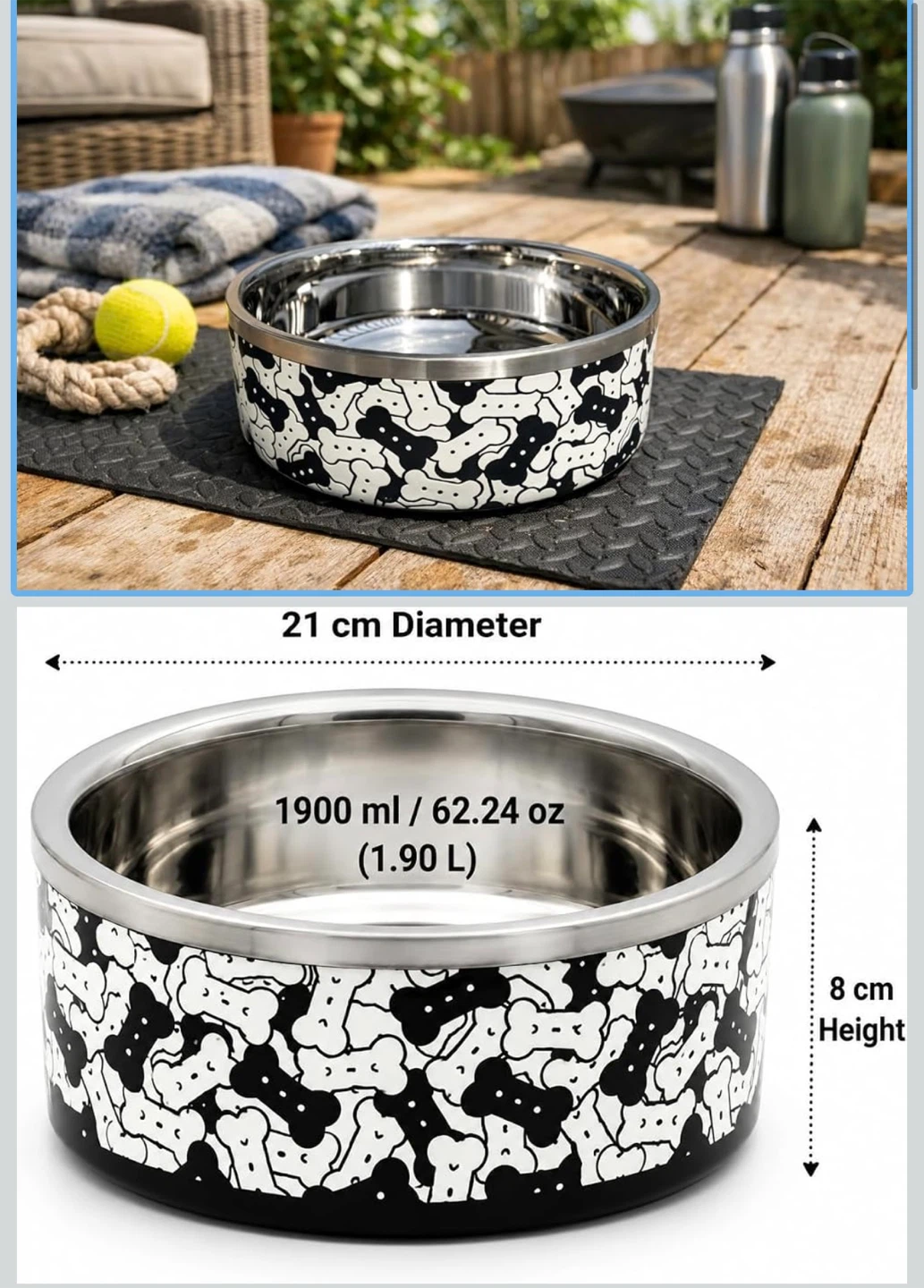 Anticfly Stainless Steel Pet Bowl - photo 4