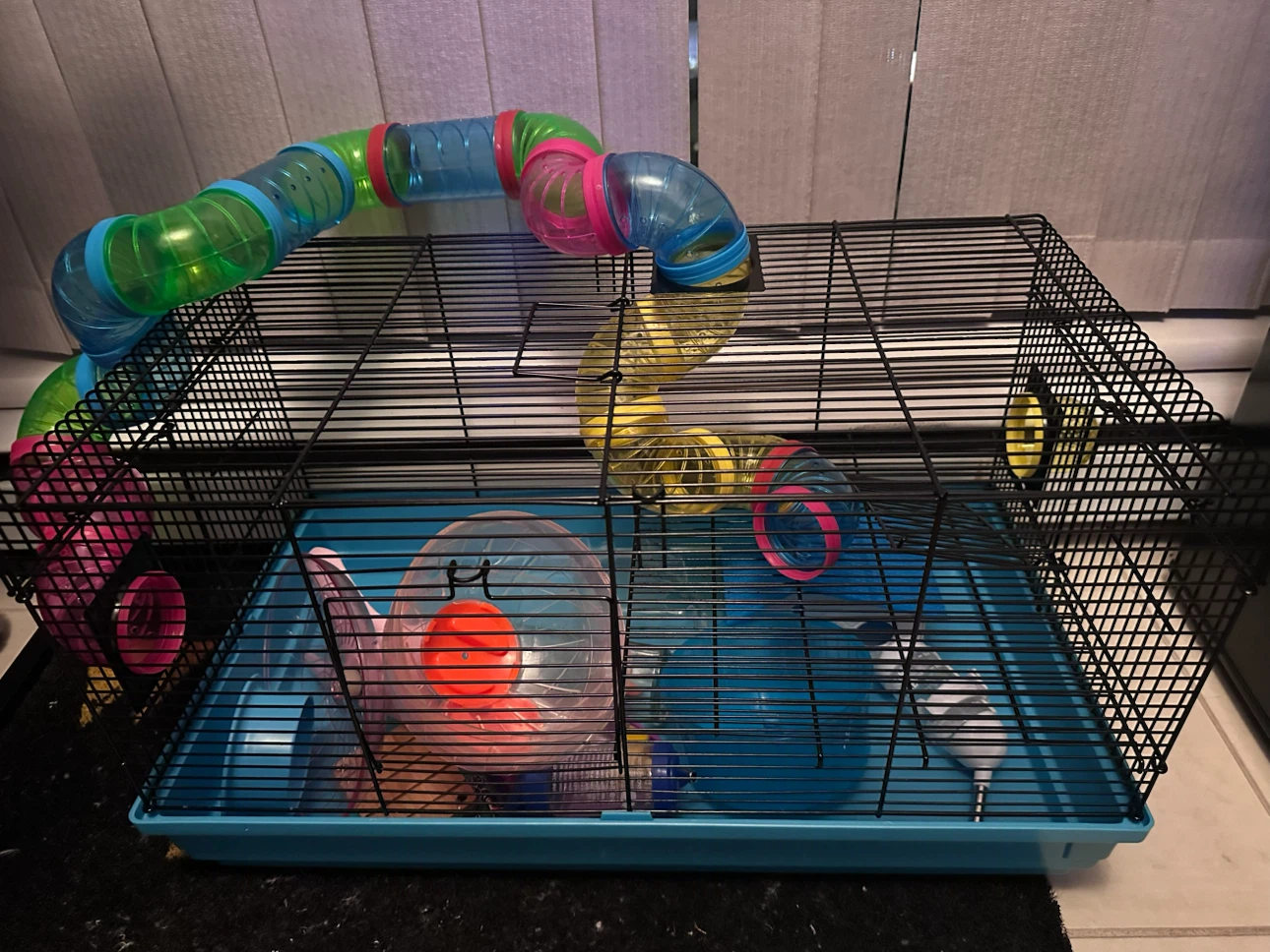 Hamster Animal Cage with Tunnels and Accessories