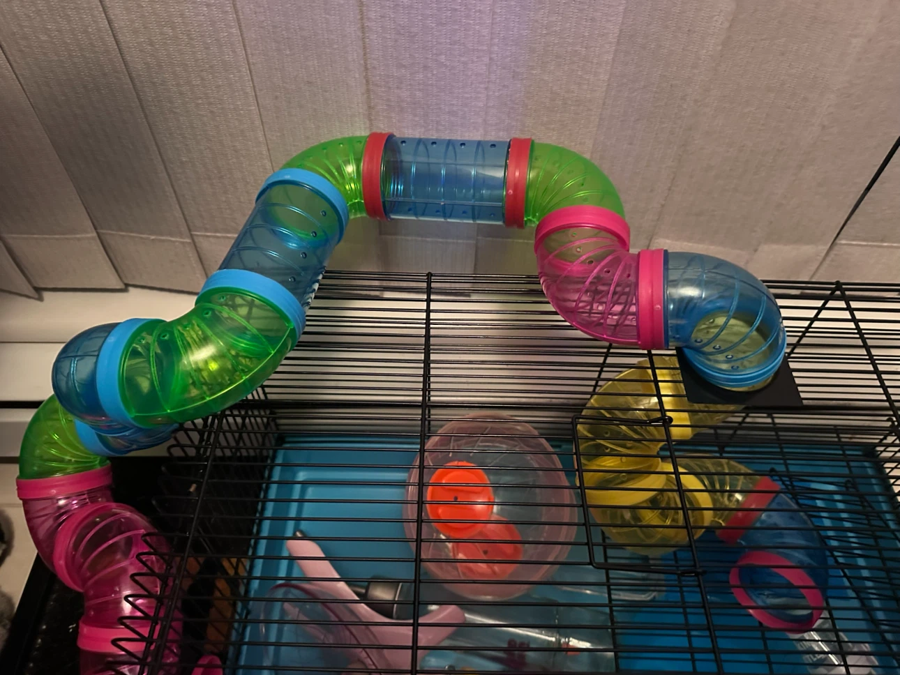 Hamster Animal Cage with Tunnels and Accessories - photo 3