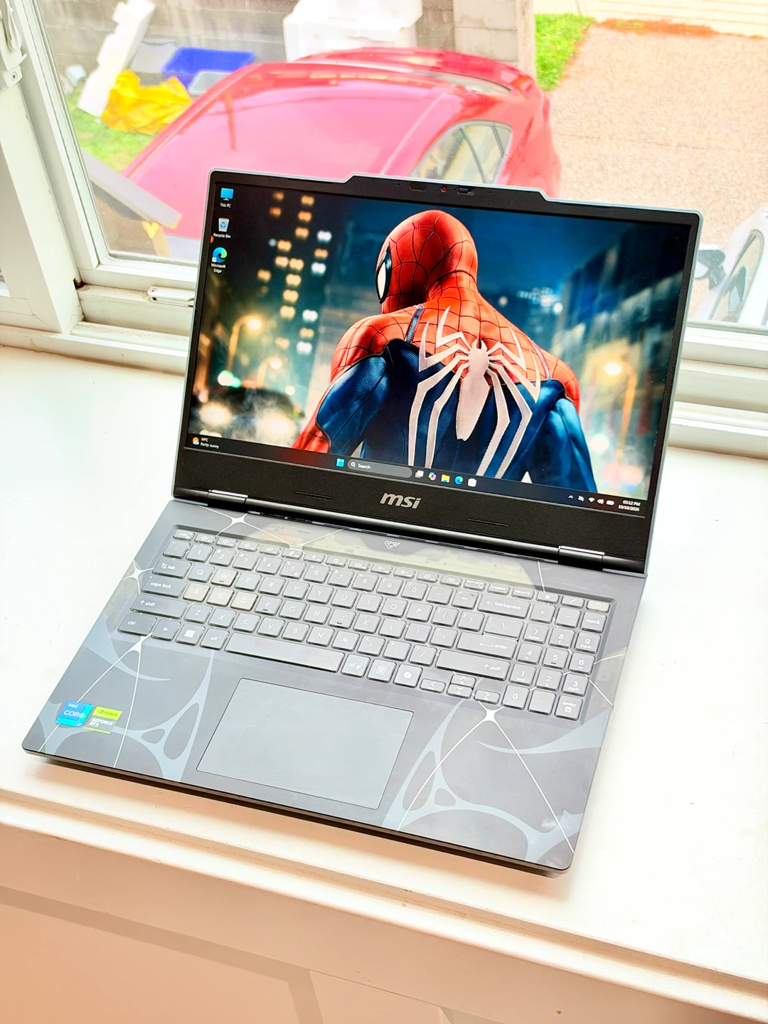 MSI Gaming Laptop with Spider-Man Skin