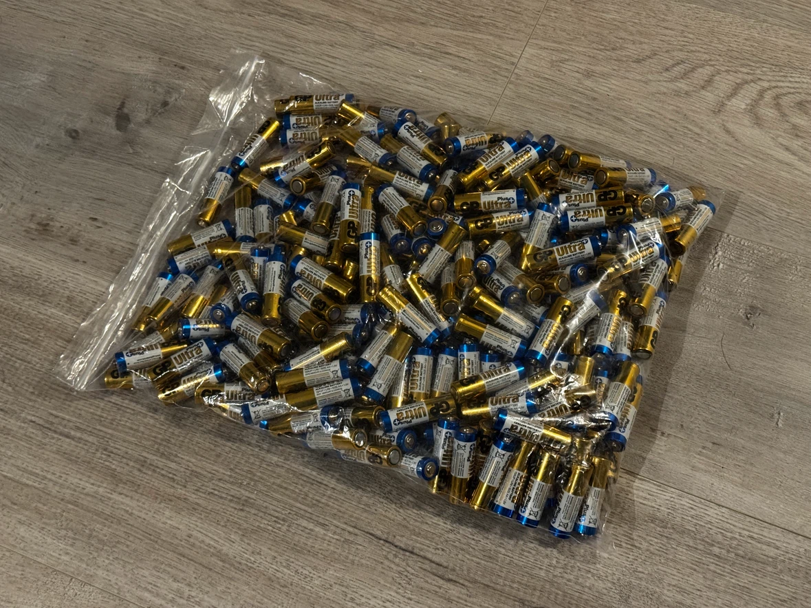 Large Bulk Lot of GP Ultra AA Alkaline Batteries