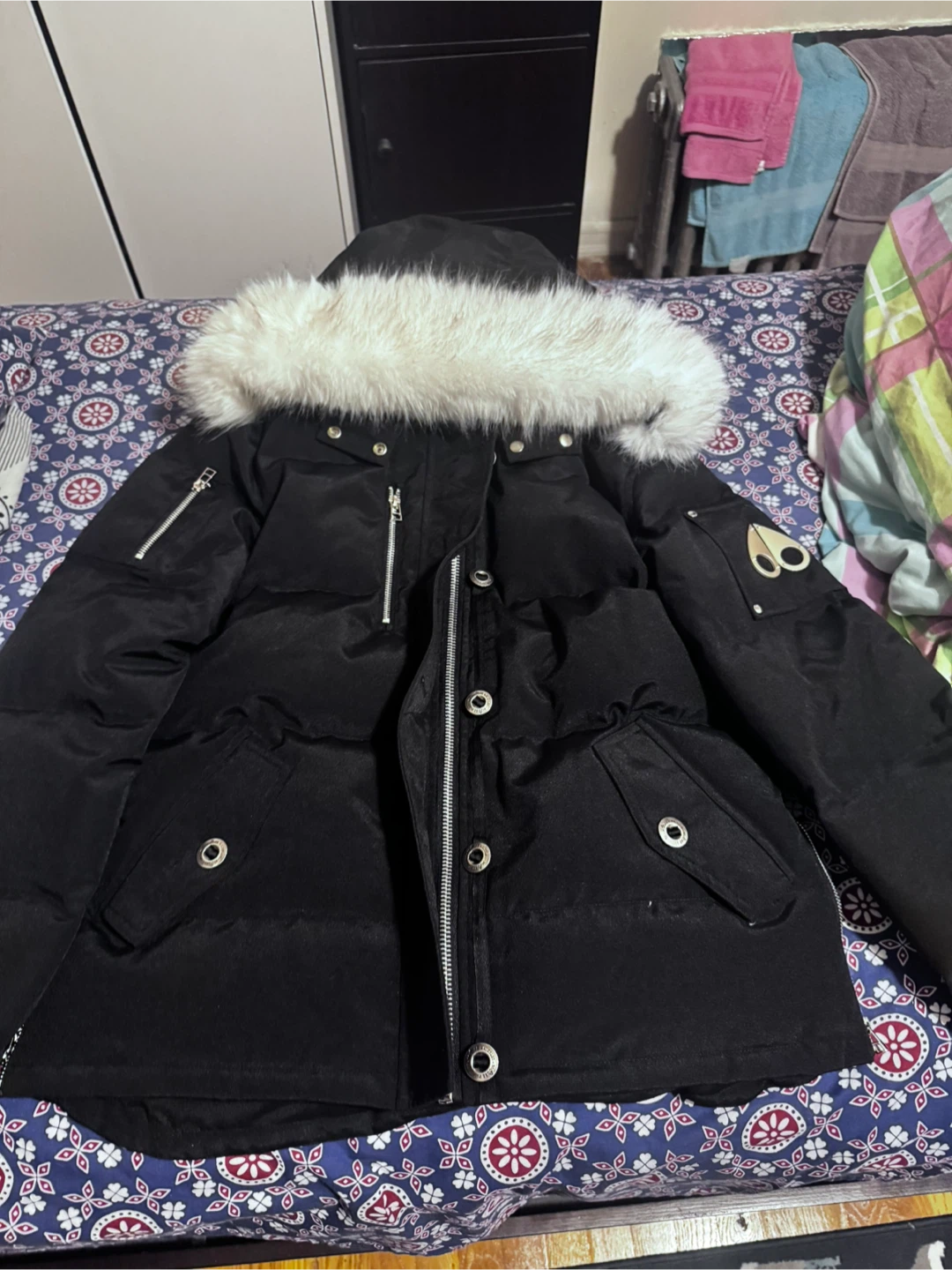 Moose Knuckles Winter Parka - Black - Size Medium