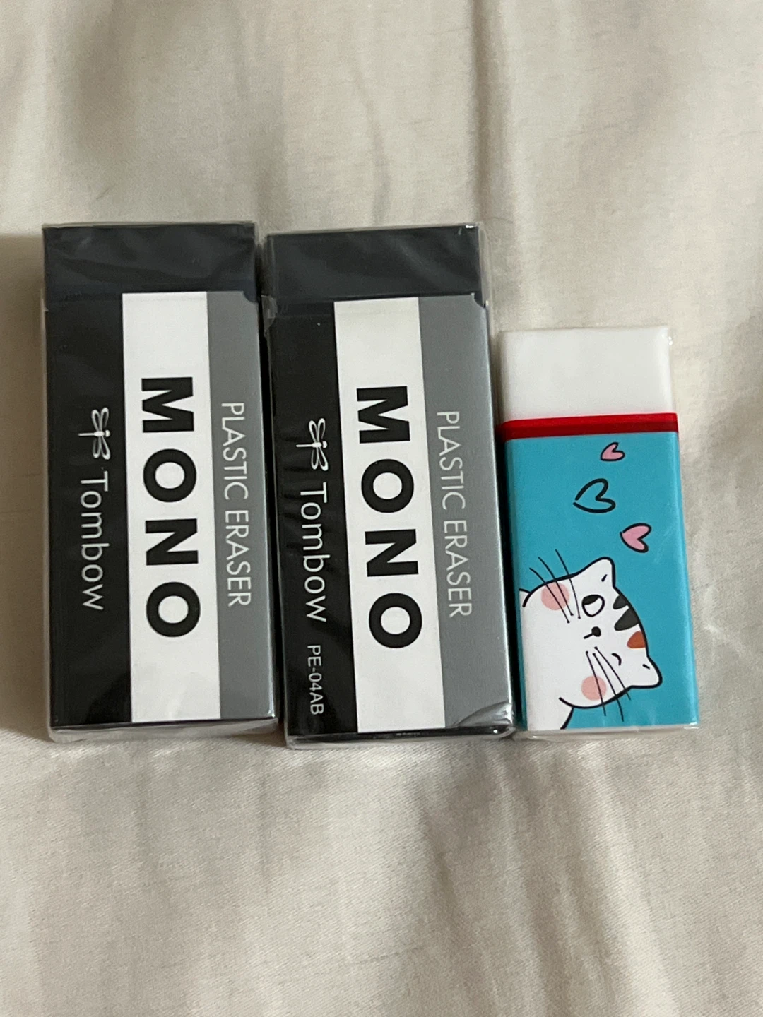 Tombow MONO Plastic Erasers - Lot of 3
